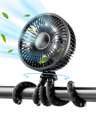 Gaiatop baby stroller fan with tripod clip for hands-free cooling