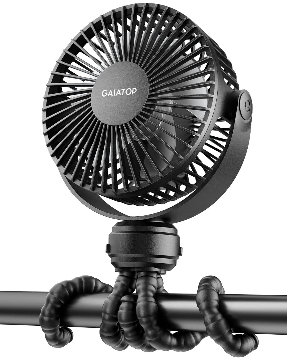 Gaiatop mini clip-on fan on stroller for convenient travel cooling