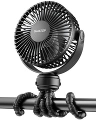 Gaiatop mini clip-on fan on stroller for convenient travel cooling