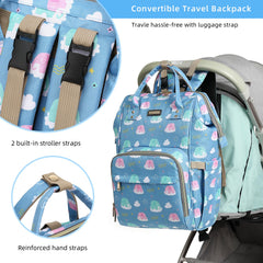 GAIVP diaper bag backpack stroller-straps for hands-free outings.