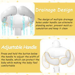 Gakfawd cartoon duck interaction with gentle sound engages babies during bath time