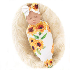 Galabloomer baby flower rose swaddle for secure wrap and style