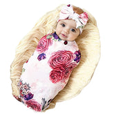 Galabloomer Nostalgia Rose blanket swaddle shows soft knit fabric for cozy newborn wrapping.