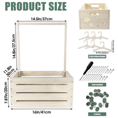 GaliGali eucalyptus wreath accent elevates the box for stylish baby decor.