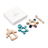 GANDIKIDS baby teething ring ergonomic hold aids tiny hands during teething.