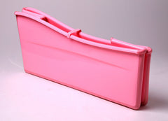 Ganen Baby Bath Tub Portable Pink ready for travel in small spaces.