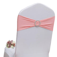 Gankar blush pink chair sashes pack ready for wedding decor and easy setup