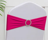 Gankar hot pink chair sash 50pack, vibrant color for elegant wedding decor.