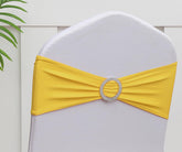 Gankar sapndex chair sashes yellow pack drape neatly on folding chairs for quick wedding decor.