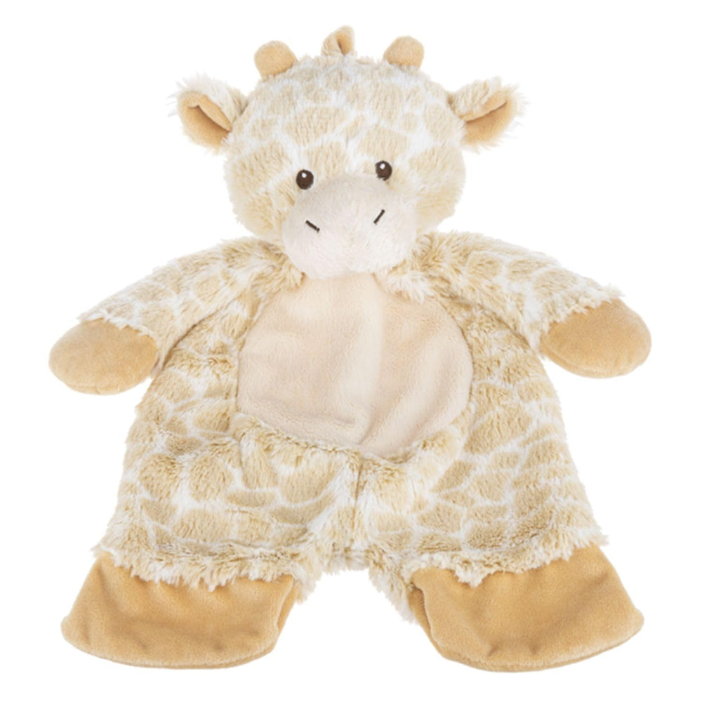 Ganz Butterscotch Giraffe Flat-A-Pat blanket—soft baby snuggle blankie for comforting cuddle time.