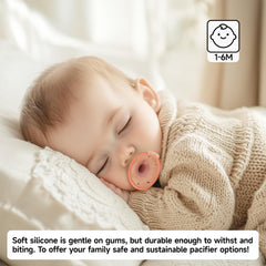 Garkoko skin-friendly outward curve keeps pacifier away from cheeks