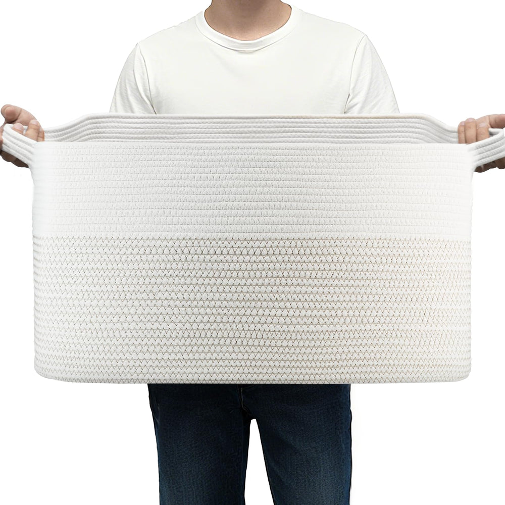 Garlephant 75L rope basket folded for compact storage.
