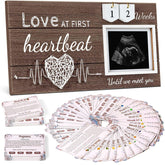 Garybank Love at First Heartbeat frame with heartbeat motif for lasting ultrasound keepsakes