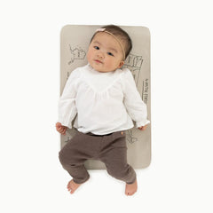 Gathre wipeable baby changing mat shows soft vegan leather surface for easy cleaning