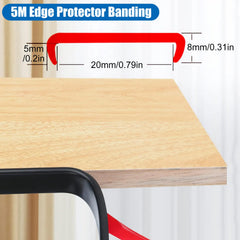 Gatyagff TPE edge protector stays put after 24 hours, offering durable edge sealing.