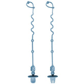 GAWAVAWA 4PK baby spoon and fork with holder straps for mess-free feeding.