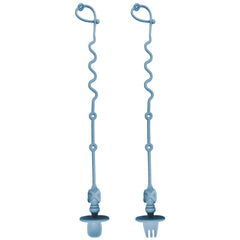 GAWAVAWA 4PK baby spoon and fork with holder straps for mess-free feeding.