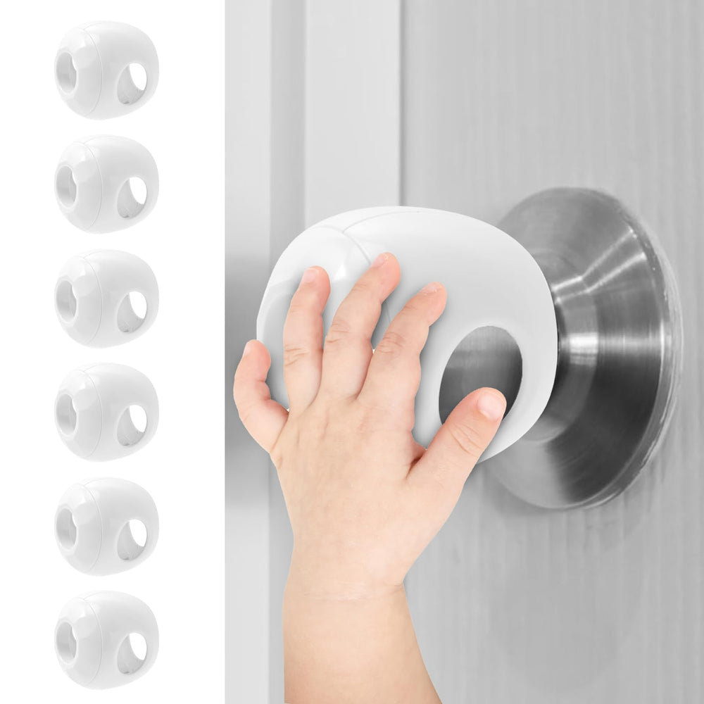 GCRQ door knob covers on a standard knob for universal fit across most doors.