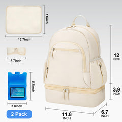 GDNasist backpack removable cooler compartment highlights bottom storage for bottles and cold packs.