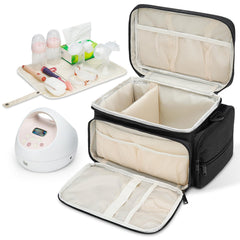 GDNasist bag interior shows waterproof mat to protect surfaces during travel.