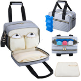 GDNasist breastmilk cooler bag front view highlighting spacious capacity for on-the-go feeding.