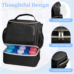 GDNasist wearable pump bag cooler compartment highlights leak-proof cold pocket for milk