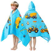 Gealaek construction-site hooded towel for kids after bath.