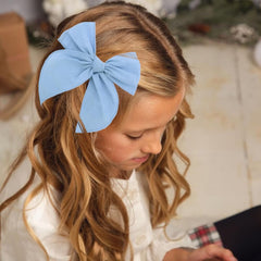 Gebelle 14 cm large fable bow closeup demonstrates substantial size for kids and adults.