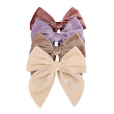 Gebelle velvet fable bow clip cream 5in secures hair with cute everyday styling