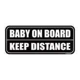 GEEKBEAR Baby on Board magnet with reflective surface boosts nighttime visibility for safer driving.