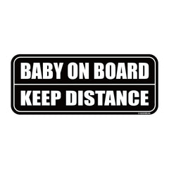 GEEKBEAR Baby on Board magnet with reflective surface boosts nighttime visibility for safer driving.
