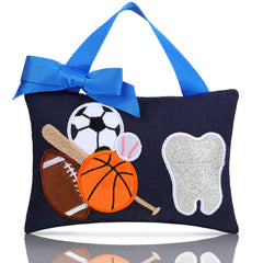 Geelin Tooth Fairy Pillow with Pocket ball-pattern design supports a fun bedtime ritual