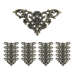 Geesatis antique bronze corner protector closeup showing ornate detailing and sturdy iron build
