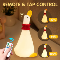 Gefaxi Duck Night Light on bedside table with warm glow for sleep comfort