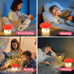 Gefaxi mushroom night light eyes providing gentle bedtime glow