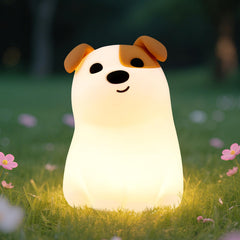 Gefaxi squishy puppy night light front view for cozy bedside decor