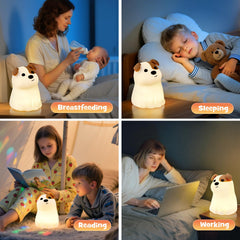 Gefaxi squishy puppy night light RGB mode switch for mood lighting
