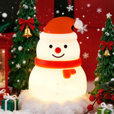 Gefaxi squishy-snowman night light with RGB modes brightening the room