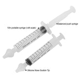 Gegong syringe design with controllable pressure for balanced water flow.