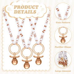 Geiserailie acrylic pacifier necklace close-up highlighting a durable wearable charm.