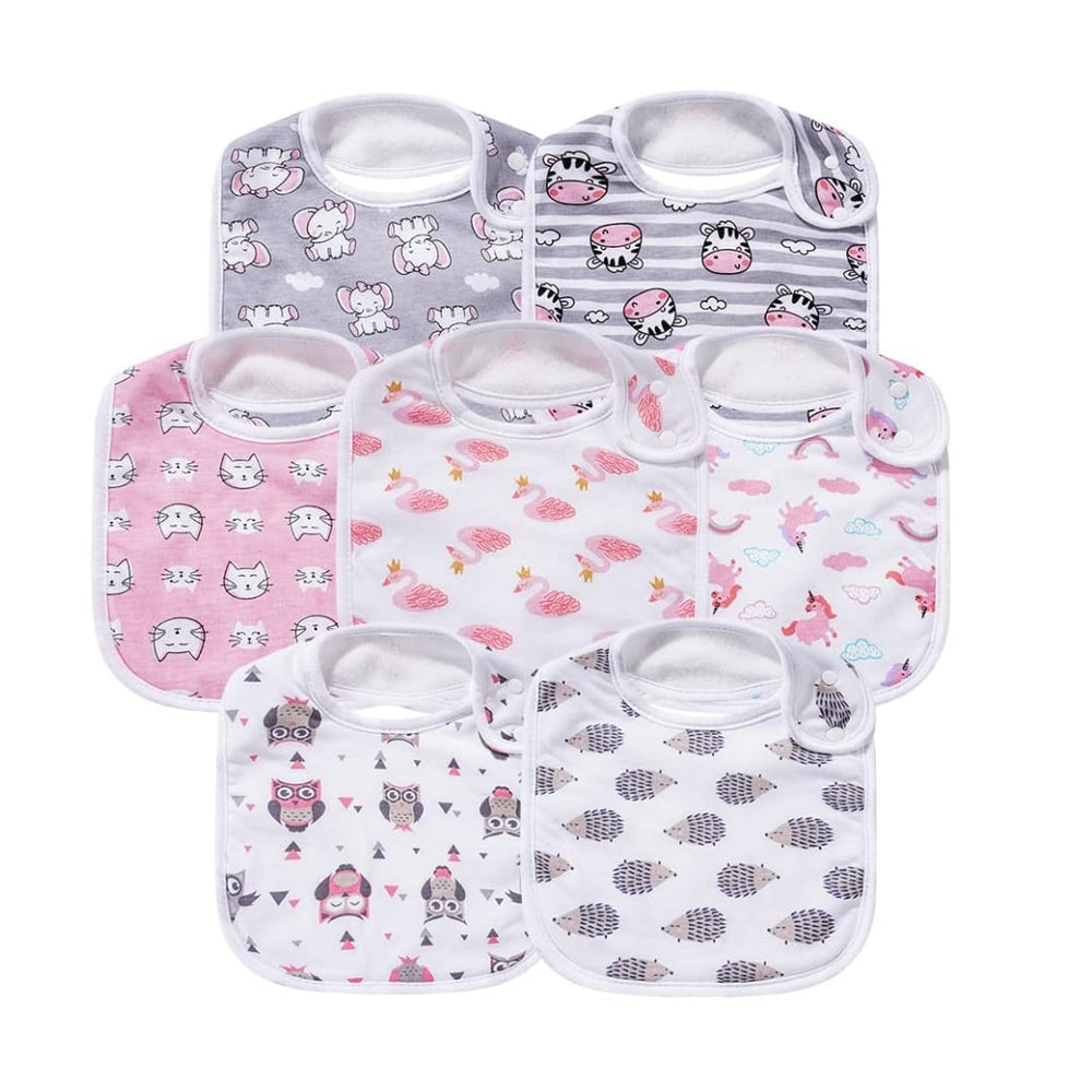 GELISITE baby bibs close-up: soft cotton and absorbent fabric for drool care.