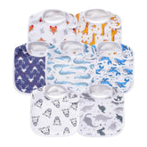 Gelisite baby bibs in soft cotton, multi-colored design, for comfortable drool absorption