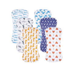 Gelisite burp cloth 6-pack set protects outfits during feeding with soft, absorbent cotton.