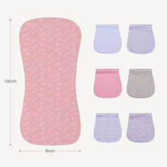 Gelisite burp cloths curved-shoulder-fit cradle baby while catching spit-ups comfortably.