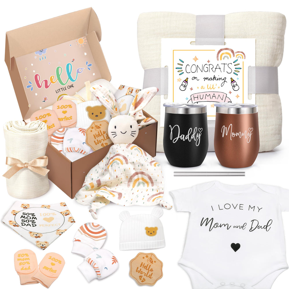 GEMTEND new mom gift box set shown as complete baby welcome collection for showers