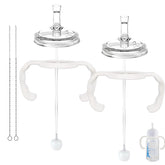 Generic 2-pack straw cup conversion kit showing Dr Browns compatibility for smooth transitions.