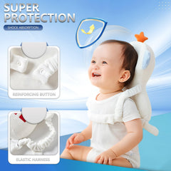 Generic Baby Walker Head Protector Backpack worn with adjustable straps for growing toddlers.
