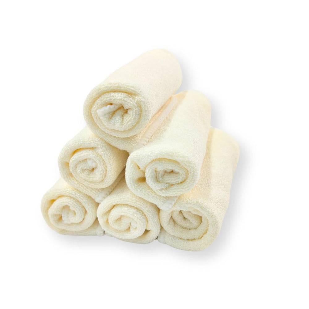 Generic baby washcloths 6-pack front view, soft bath time essential.