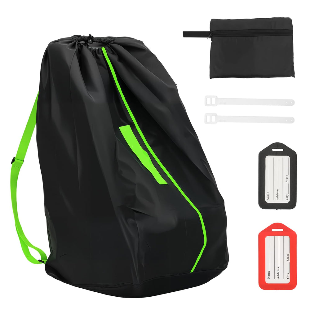 Generic car seat bag front view highlights durable 420D Oxford fabric for travel.