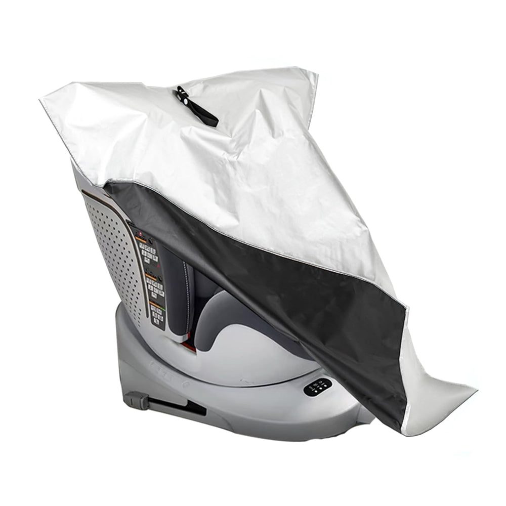 Generic car seat sun shade cover provides heat protection during sunny drives